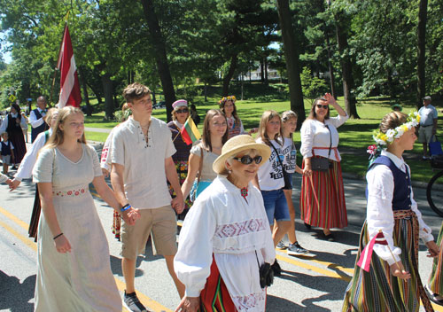 Parade of Flags at 2019 Cleveland One World Day - Estonia, Latvia and Lithuania